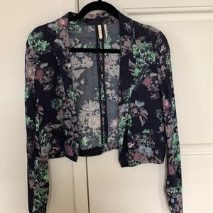 Patterned thin blazer jacket
